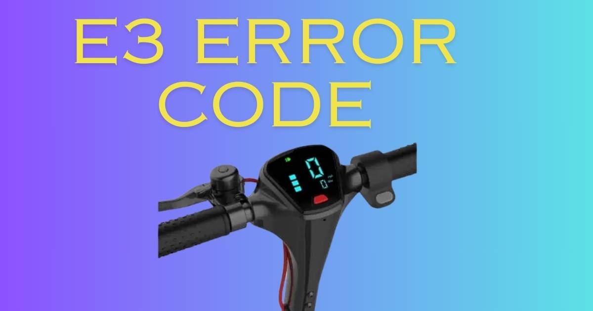What is Error Code E3 on a Gotrax scooter