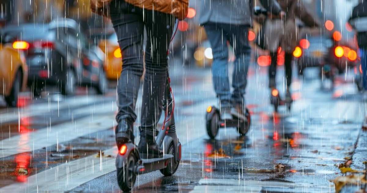 Is it safe to ride e-scooters in the rain