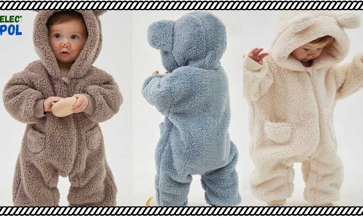 RS 149 Bear Design Long-Sleeve Baby Jumpsuit Thespark Shop